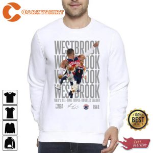 Russell Westbrook All Time Triple Doubles Leader Basketball Tee