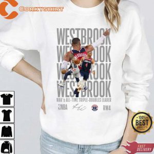 Russell Westbrook All Time Triple Doubles Leader Basketball Tee