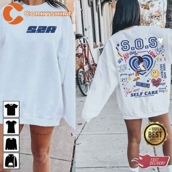 SZA SOS Tour 2023 Full Tracklist Sweatshirt