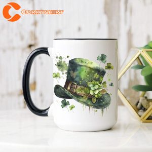 Saint Patrick Day Coffee Mug Four Leaf Clover