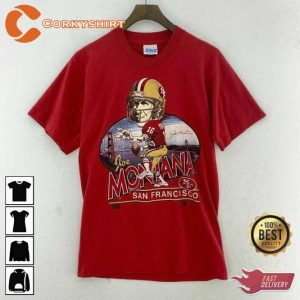 San Francisco Joe Montana 16 Football T-Shirt