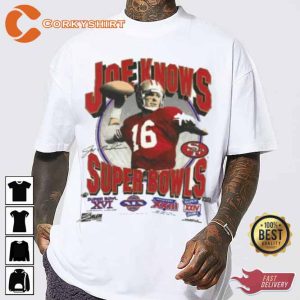 San Francisco Joe Montana Football Player T-shirt