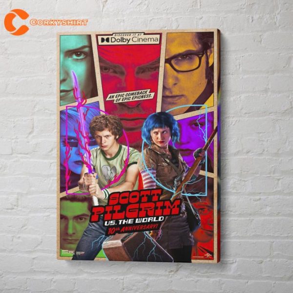 Scott Pilgrim vs The World Poster Canvas Home Decor