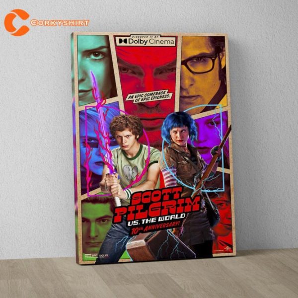 Scott Pilgrim vs The World Poster Canvas Home Decor