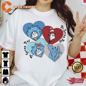 Seuss Heart Autism Awareness Month T-Shirt