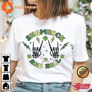 Shamrock And Roll Saint Patricks Day Shirt