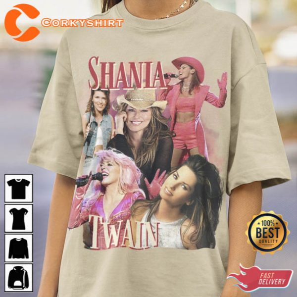 Shania Twain Vintage Bootleg Rap 90s Style Vintage Lets Go Girls Country Music Shirt