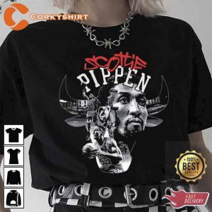 Skotanduk Black Design Scottie Pippen Tee Shirt