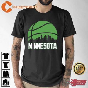 Skyline Minnesota Timberwolves Basketball Unisex T-Shirt