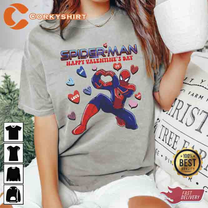 Spiderman Happy Valentines Day Shirt3
