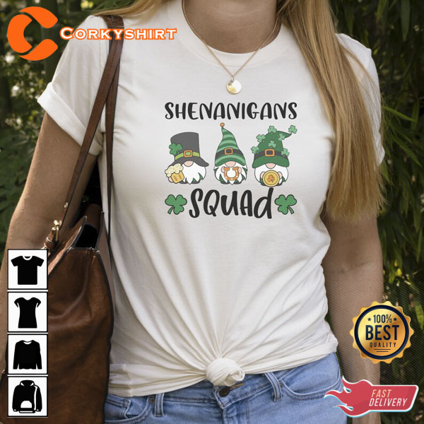 St Patricks Day Gnomes Shenanigans Squad Shirt