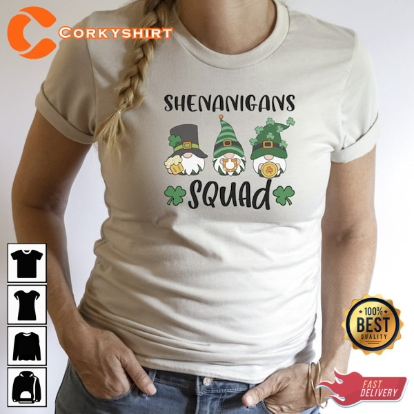 St Patricks Day Gnomes Shenanigans Squad Shirt