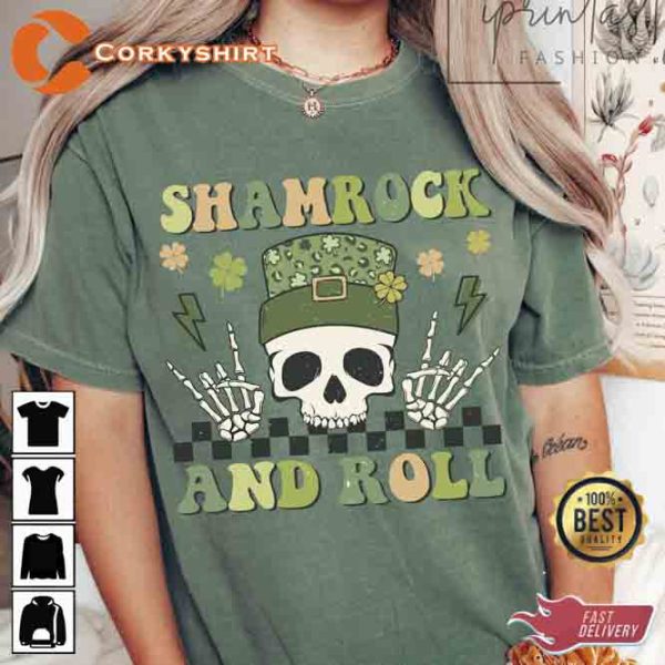 St Partys Day Shamrock And Roll Shirt