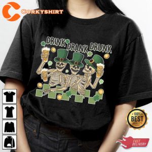 St Pattys Day Retro Skeleton Sweatshirt Funny St Pattys Day 3