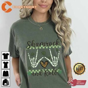 St.Patrick's day Shamrock And Roll Comfort Colors Shirt2 (1)