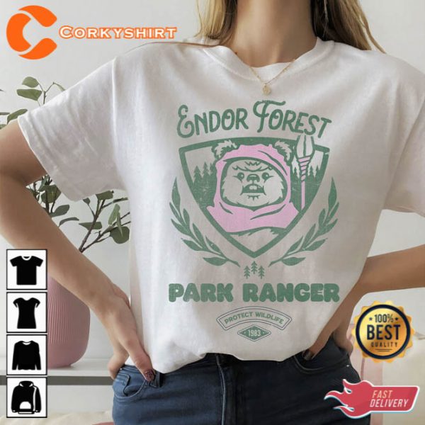 SW Ewok Park Ranger T-Shirt Ewok Endor Forest Summer Camp