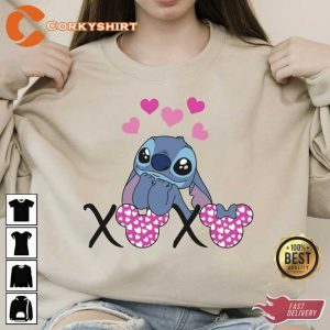Stitch Funny Valentines XoXo Shirt 2