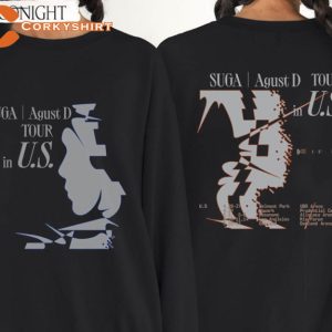 Suga-AgustD Yoongi Tour In US Bothside T-shirt