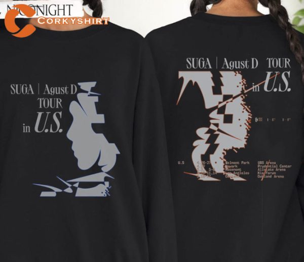 Suga-AgustD Yoongi Tour In US Bothside T-shirt