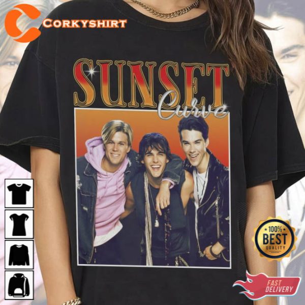 Sunset Curve Vintage 90s Style Unisex T Shirt