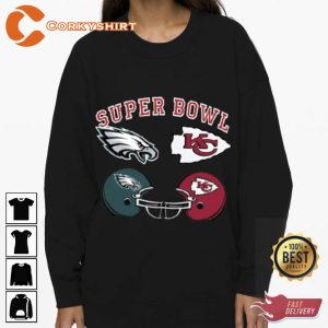 Super Bowl 2023 Football Philadelphia Eagles vs Kansas City Chiefs Sweatshirt