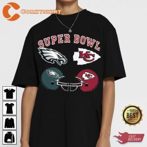 Super Bowl 2023 Football Philadelphia Eagles vs Kansas City Chiefs Sweatshirt