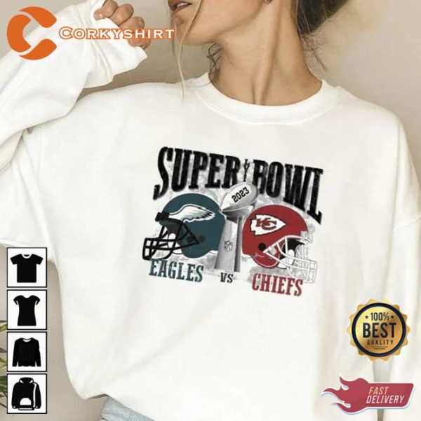 Super Bowl 2023 Lagles vs Chiefs Tee Shirt