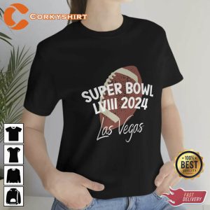 Super Bowl LVIII 2024 Las Vegas FootballTee shirt