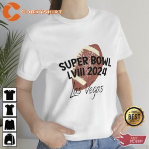 Super Bowl LVIII 2024 Las Vegas FootballTee shirt