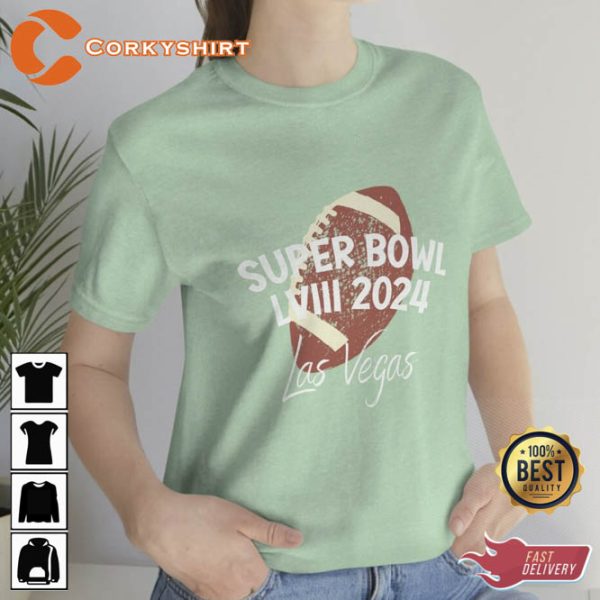 Super Bowl LVIII 2024 Las Vegas FootballTee shirt