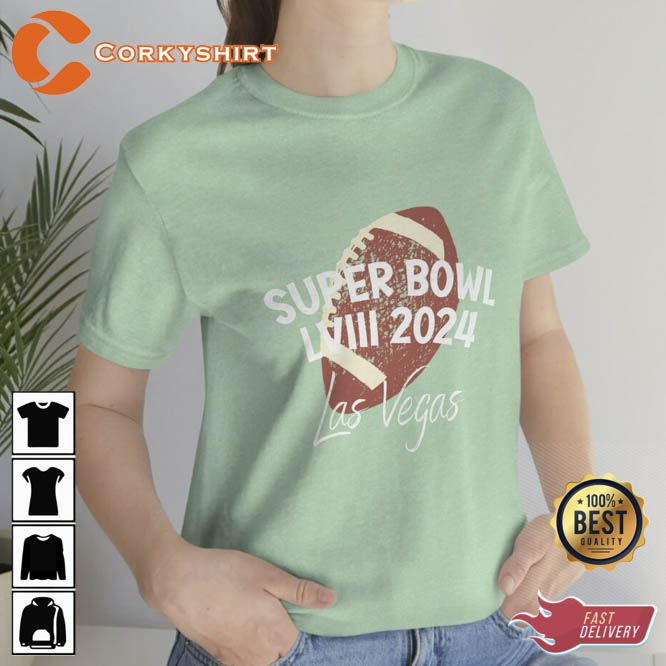 Super Bowl LVIII 2024 Las Vegas FootballTee shirt - Corkyshirt