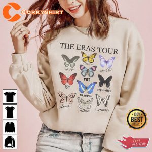 The Eras Tour 10 Butterfly Shirt Design