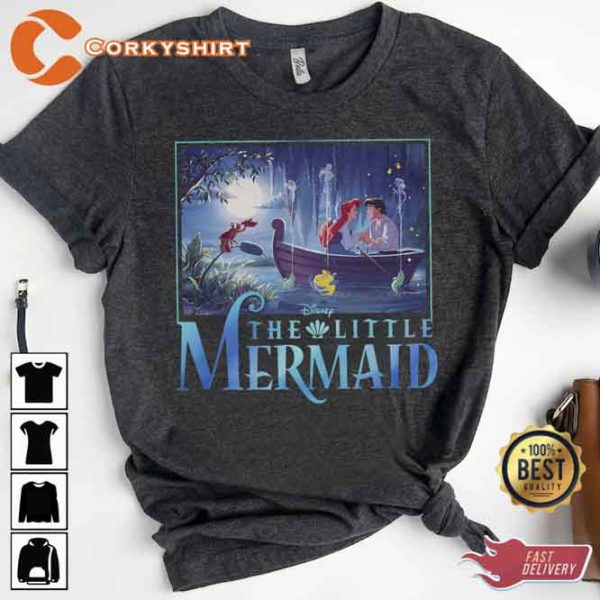 The Little Mermaid Ariel Eric Grotto Portrait T-shirt