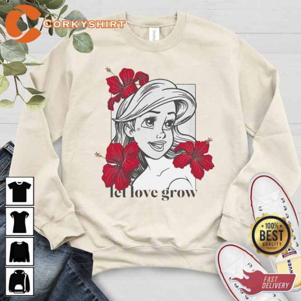 The Little Mermaid Ariel Let Love Grow Tee