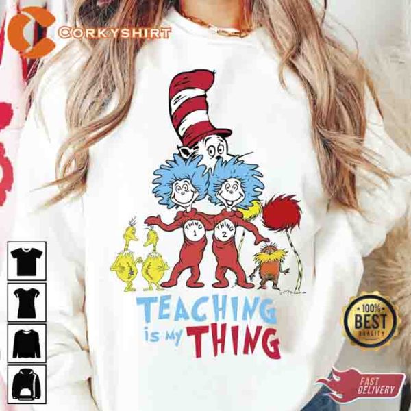 Thing One Two Dr Seuss Day T-shirt