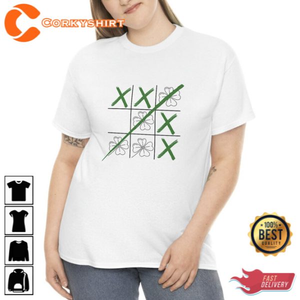 Tic Tac Toe St Patricks Day T-Shirt Funny St Patrick Day