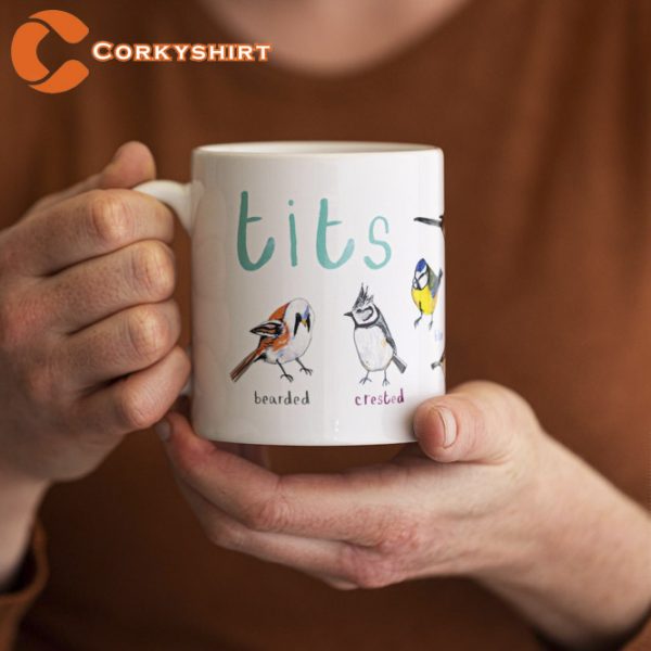 Tits Ceramic Bird Coffee Mug