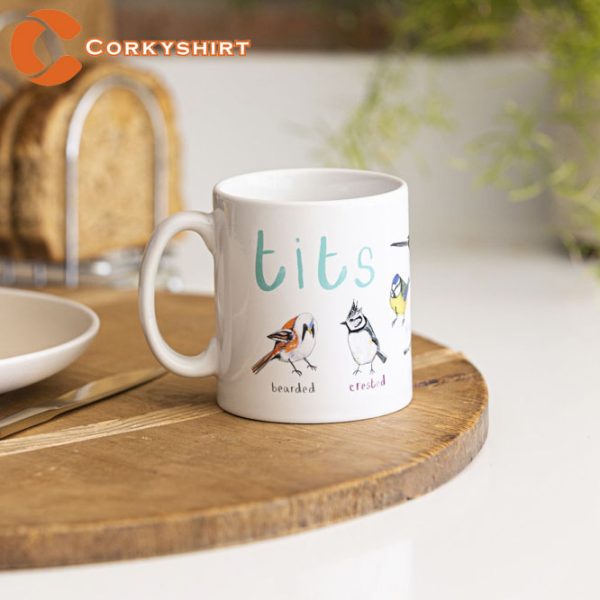 Tits Ceramic Bird Coffee Mug