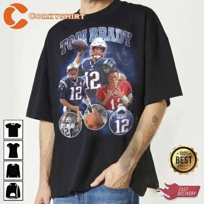 Tom Brady 12 Greatest Of All Time Signatures T-Shirt - Anynee