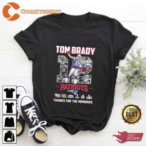 Tom Brady Thank You For The Memories Football Player T-Shirt