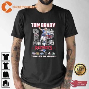 Tom Brady Thank You For The Memories Football Player Unisex T-Shirt (3)