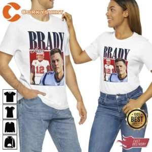 Tom Brady Vintage 90s Inspired NFL Football Fan Unisex T-shirt