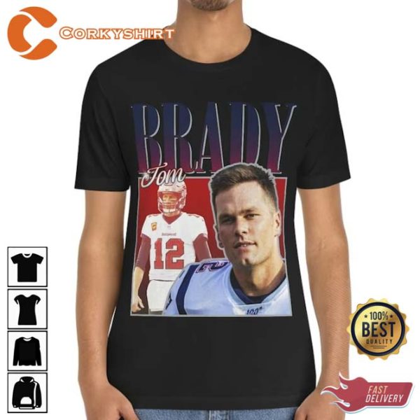 Tom Brady Vintage 90s Inspired NFL Football Fan Unisex T-Shirt