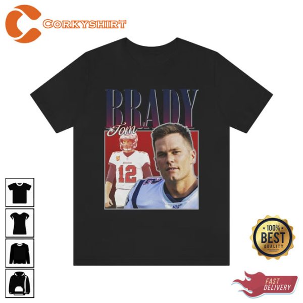 Tom Brady Vintage 90s Inspired NFL Football Fan Unisex T-Shirt