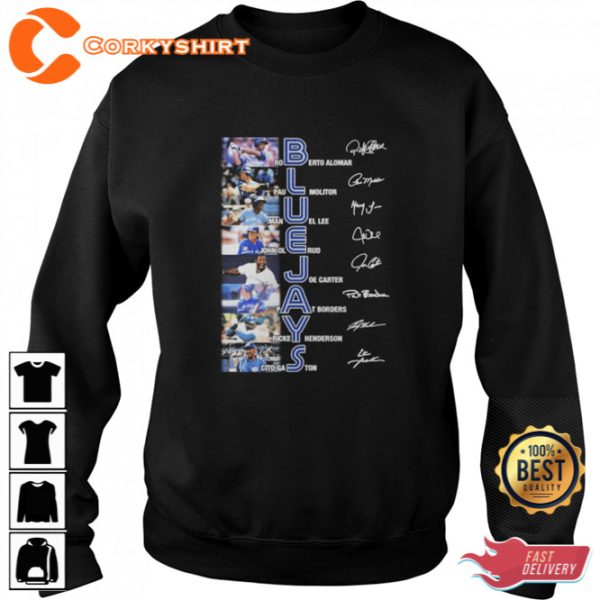 Toronto Blue Jays Baseball Team Players Signatures Shirt