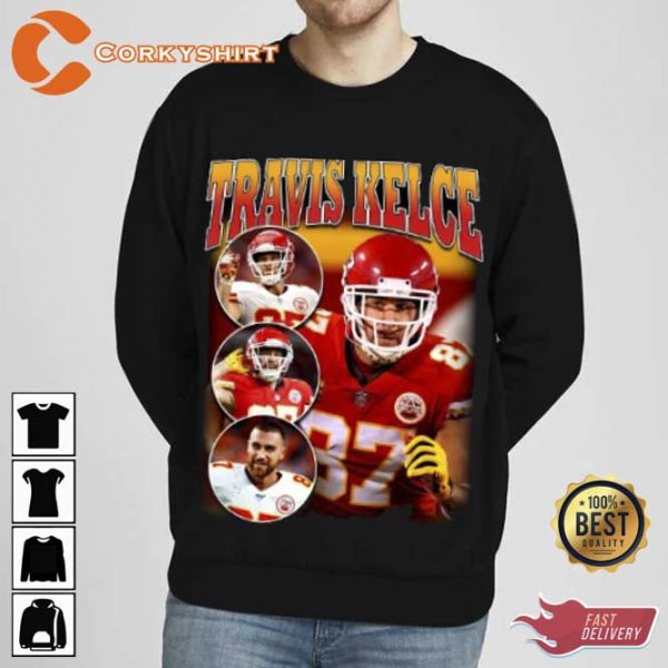 Travis Kelce Kansas City Chiefs Vintage Tee Shirt