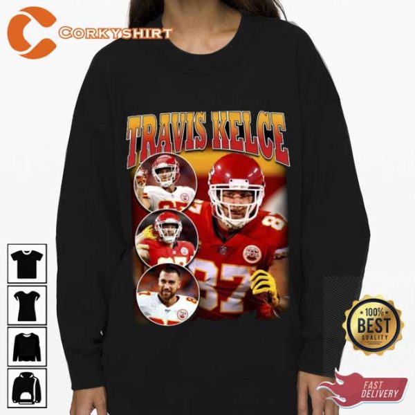 Travis Kelce Kansas City Chiefs Vintage Tee Shirt