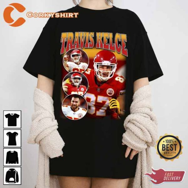 Travis Kelce Kansas City Chiefs Vintage Tee Shirt