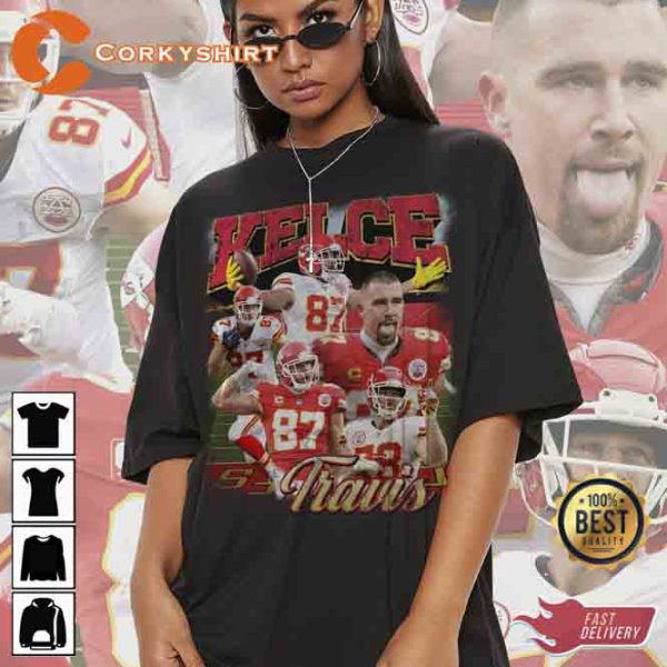 Travis Kelce Vintage 90s Bootleg Style T-shirt