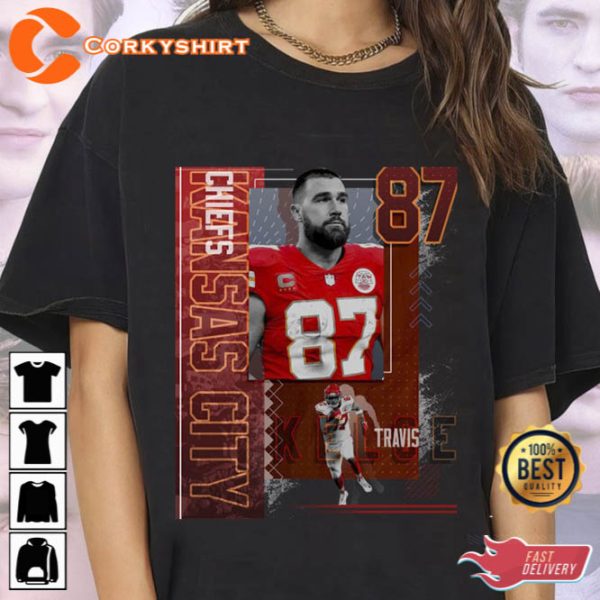 Travis Kelce Vintage 90s Shirt KC American Football Tee